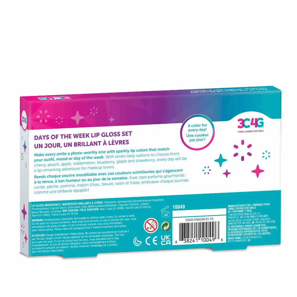 3C4G Days of the week rollerball lip gloss set 3C4G Days of the week rollerball lip gloss set