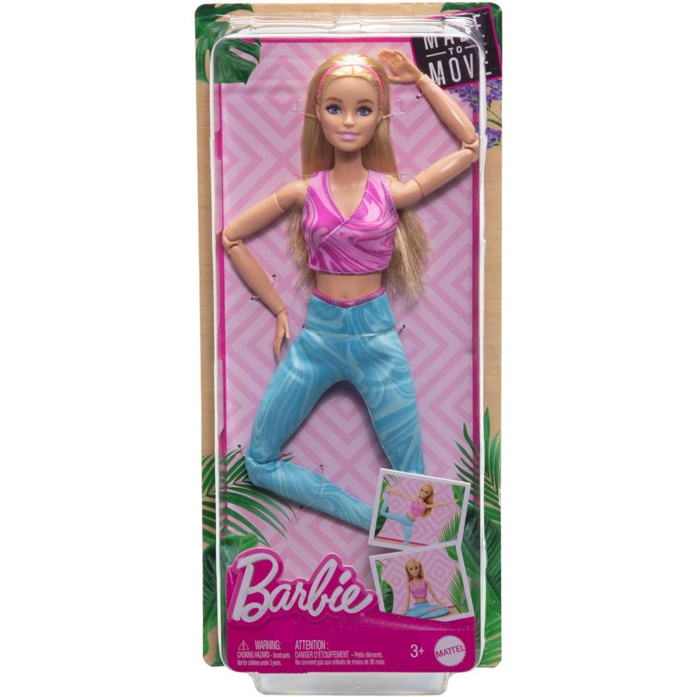 Barbie Made to Move Fashion Doll with Blonde Hair – Toys4me