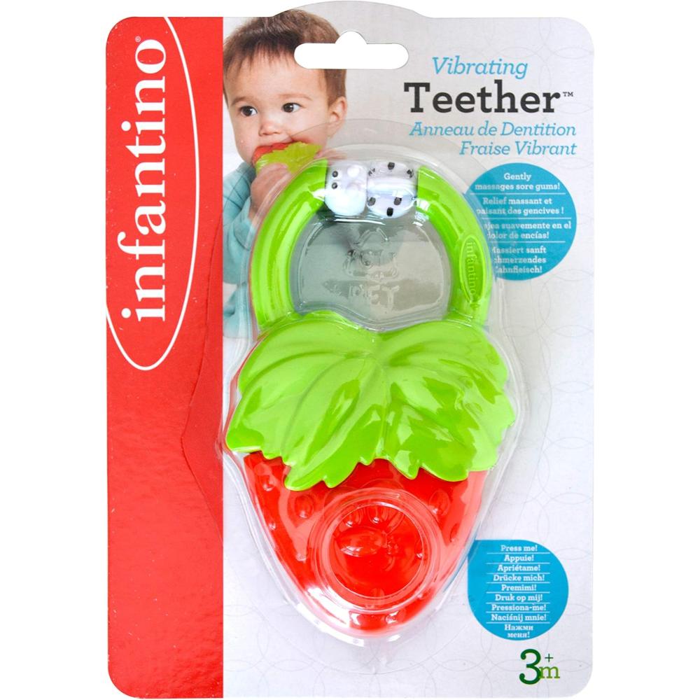 Infantino Vibrating Teether Strawberry Toys4me Infantino Vibrating Teether Strawberry Toys4me