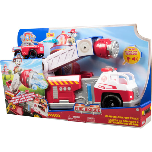 Paw Patrol Fire Rescue: Rapid Reload Fire Truck with Marshall Figure