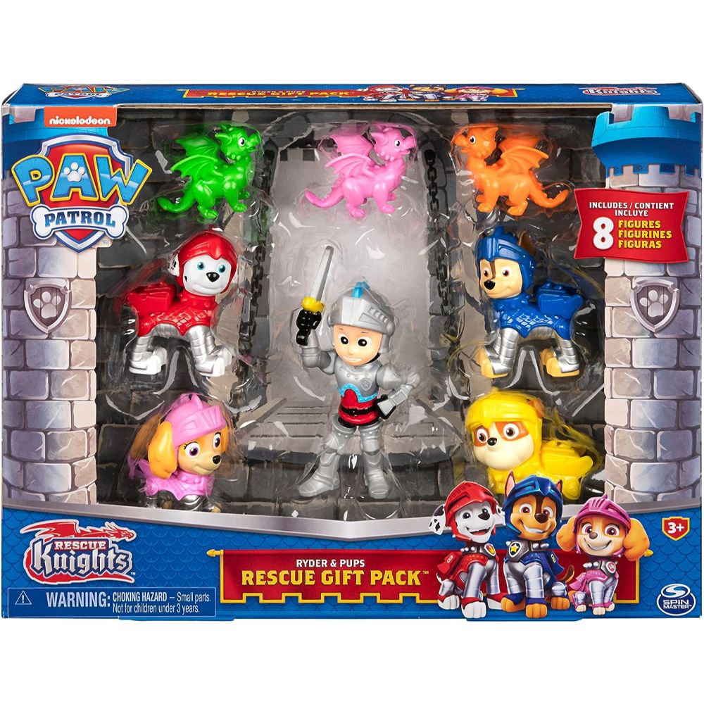 Paw Patrol Rescue Knights Ryder and Pups Figure Gift Pack – Toys4me