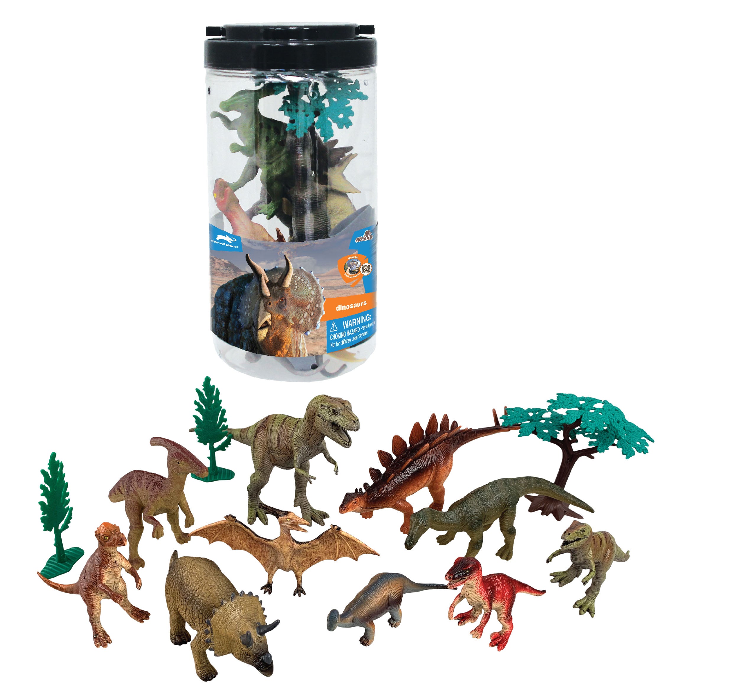 Animal Planet 13 Pcs Dinosaur Playset In Bucket Animal Planet 13 Pcs Dinosaur Playset In Bucket