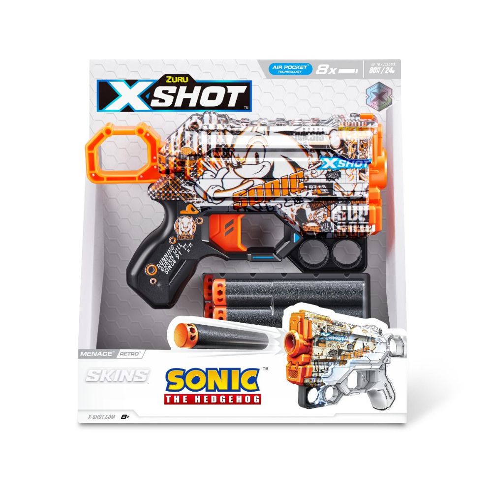  X-Shot Skins Dread Foam Blaster (12 Dart) by ZURU x Sonic The  Hedgehog Toy for Kids, Teens, Adults : Sports & Outdoors