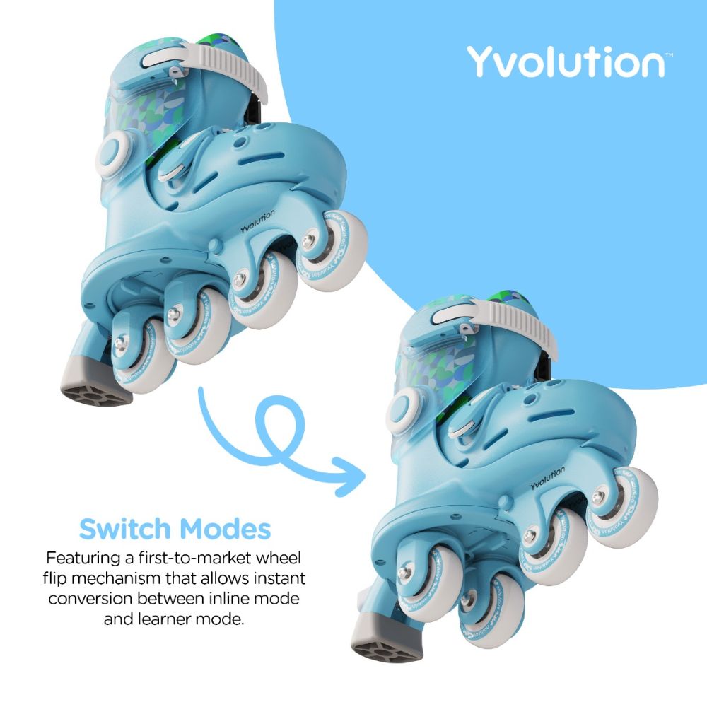 YVolution Twista Learner Skates Blue Toys4me