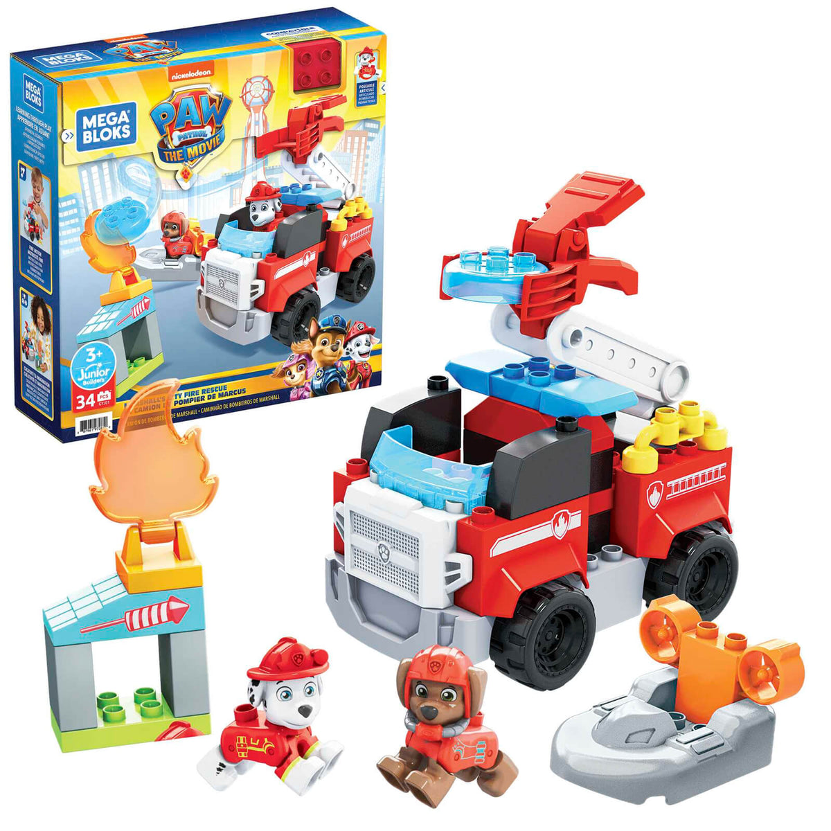 Mega Bloks Paw Patrol Marshall s City Fire Rescue Toys4me