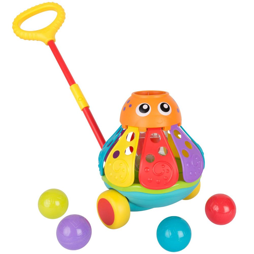 Playgro Baby Toy Push Along Ball Popping Octopus