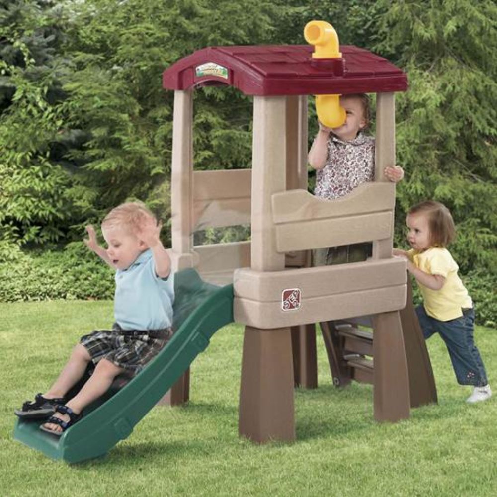 Step2 lookout treehouse kids outdoor sales playset climber with slide