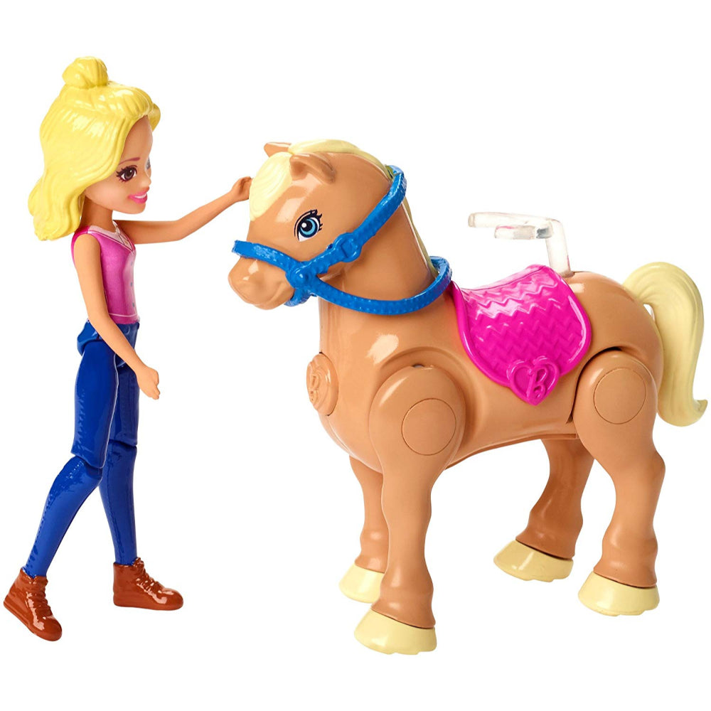 Barbie On The Go Pony Race Motorized Track Set Toys4me