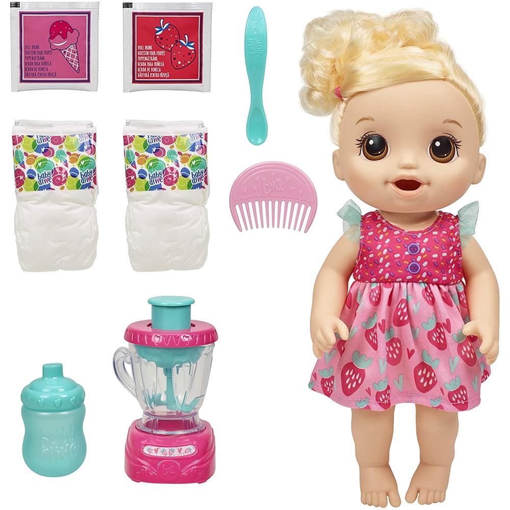 Baby Alive Magical Mixer Baby Doll Strawberry Shake with Blender