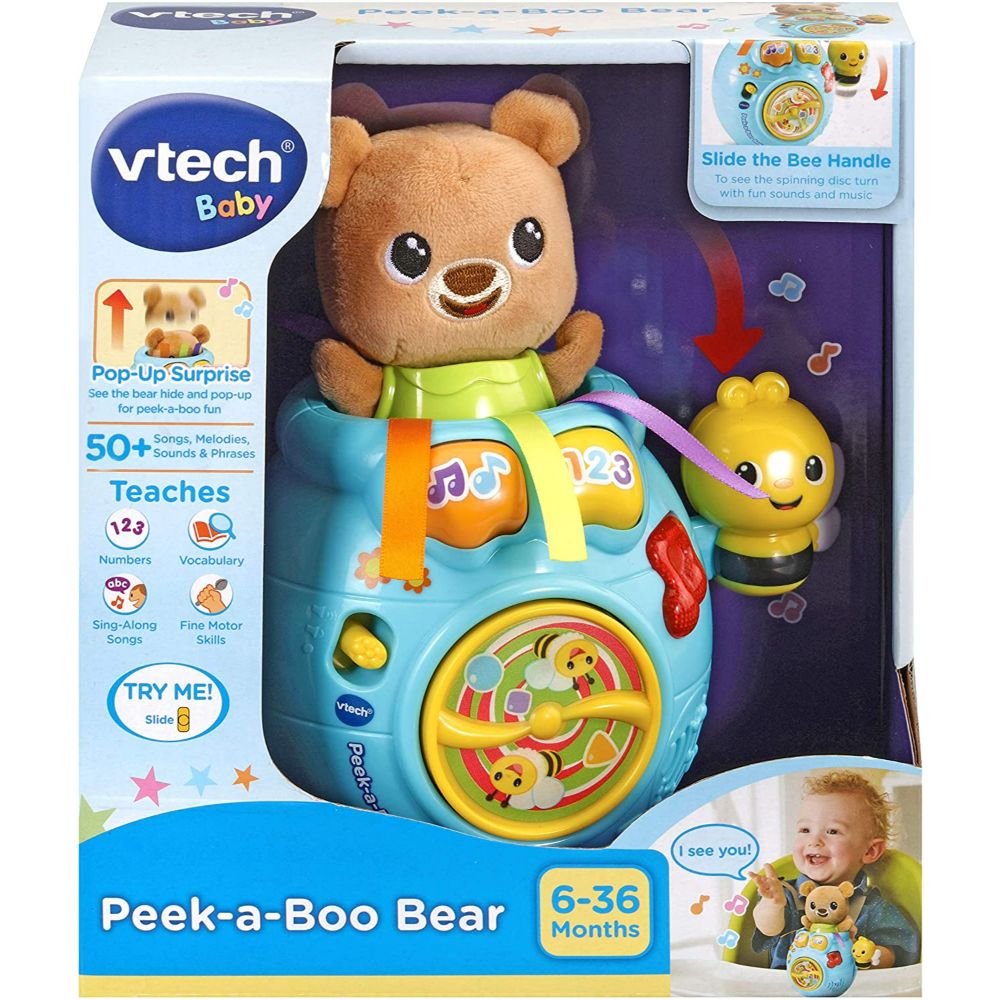 VTech Baby Peek-a-Boo Bear, Baby Interactive Cuddly Toy for