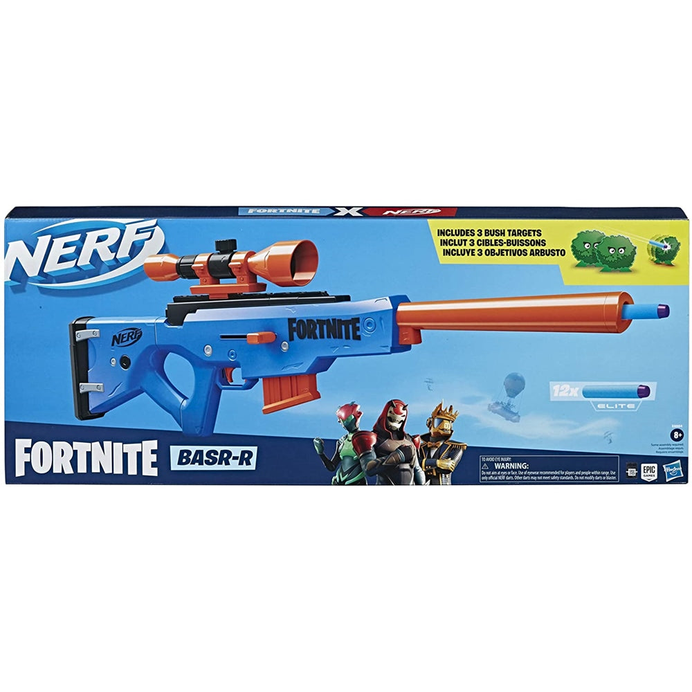 NERF Fortnite Heavy SR Blaster, Longest Fortnite Blaster Ever, Removable  Scope, Bolt Action, 6 Official Mega Darts, 6-Dart Clip