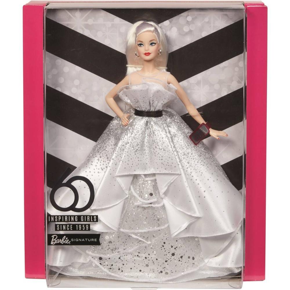Barbie 60Th Anniversary Doll In White Dress – Toys4me