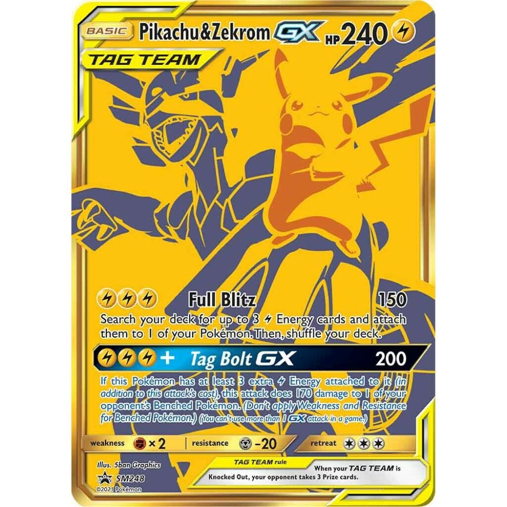 Pokemon purchases Pikachu & Zekrom GX Premium Collection Tag Team Action