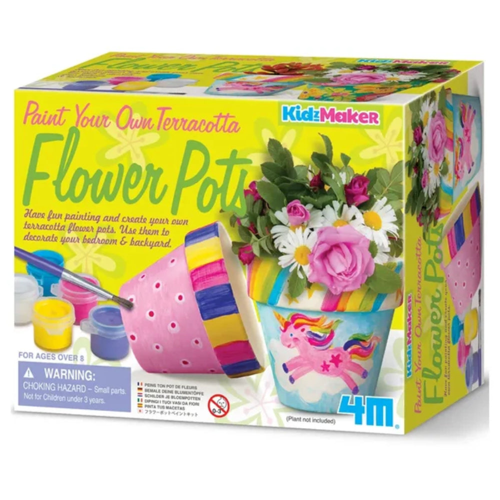 4M KidzMaker Paint Your Own Terracotta Flower Pots