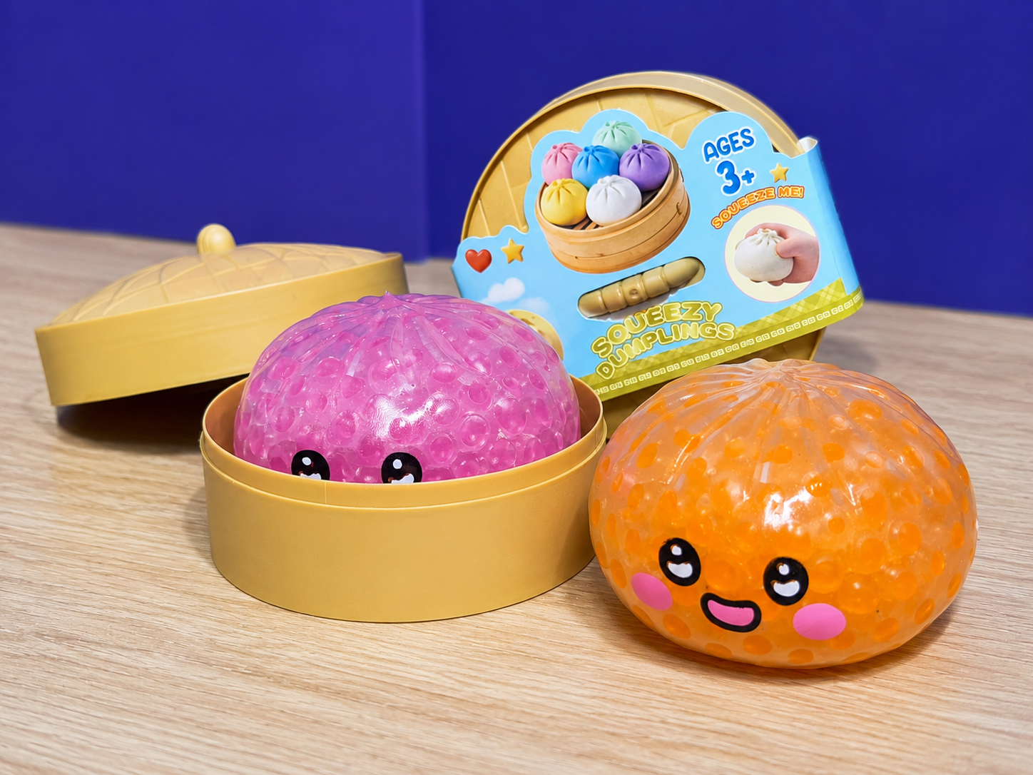 Squeezy Bun Large Size Bubble Bead Emoji Squeezy Dumplings