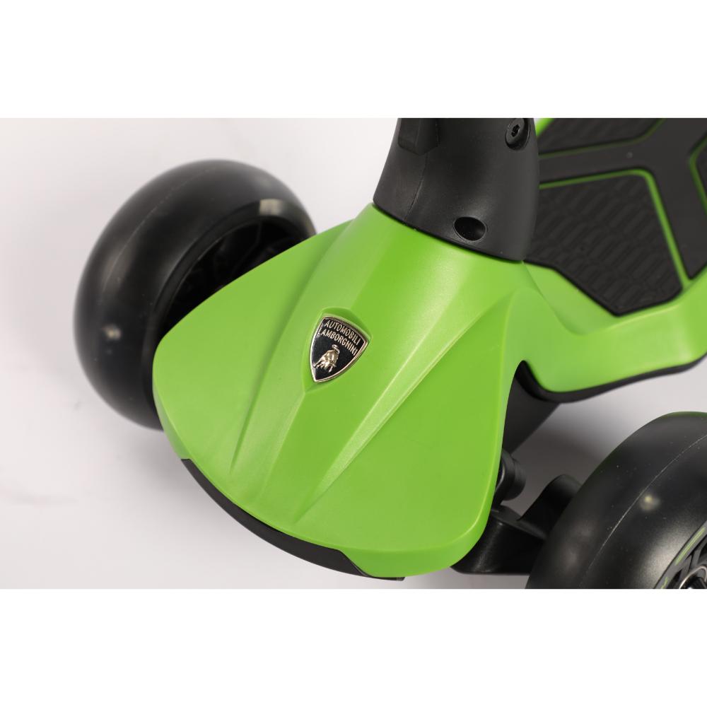 Lamborghini 3 Wheel Kids Scooter Height Green