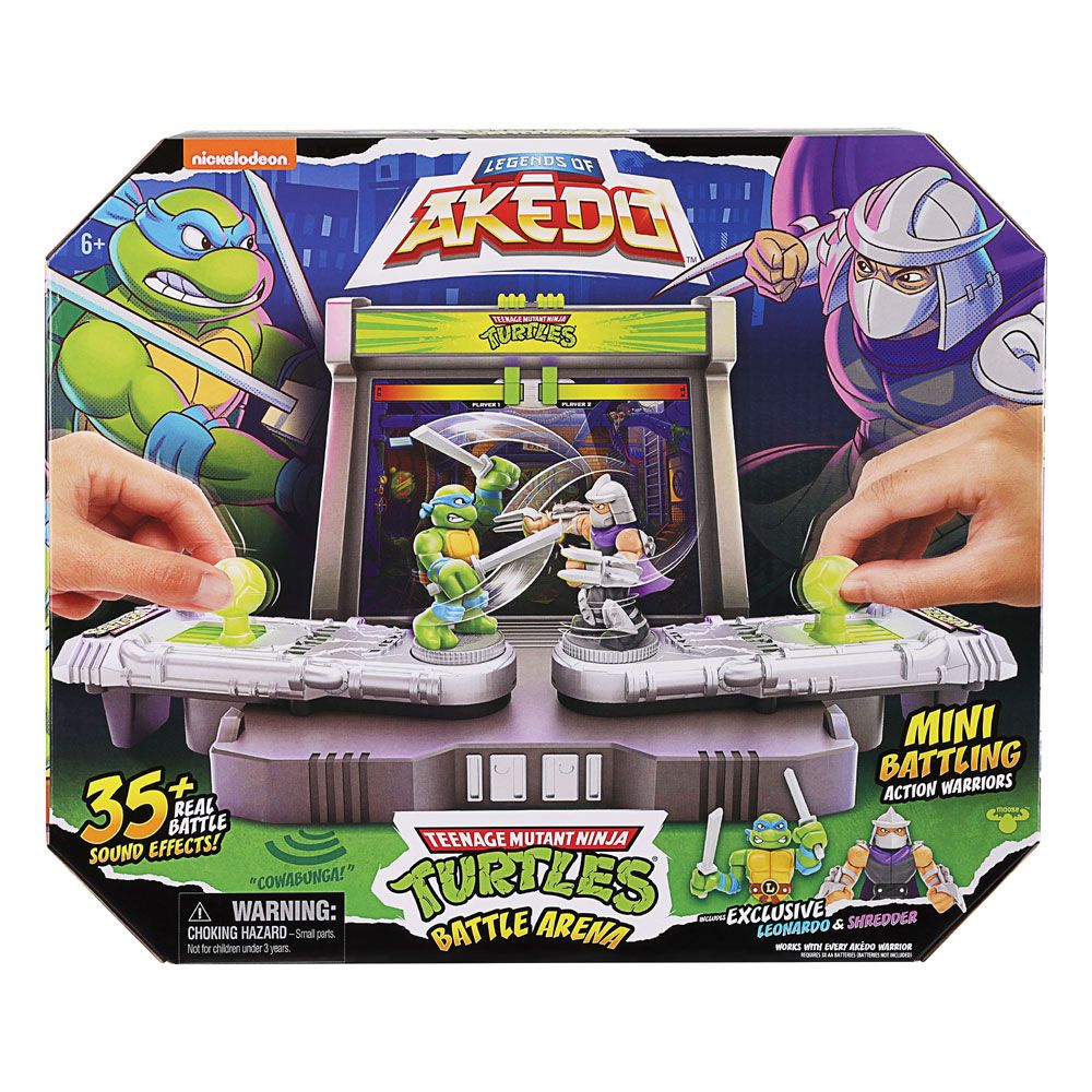 Legends Of Akedo TMNT Battle Arena with 2 Exclusive Battling Mini Warriors - Leonardo and Shredder