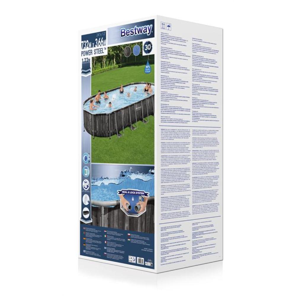 Bestway 24' x 12' x 48"/7.32m x 3.66m x 1.22m Oval Pool Set