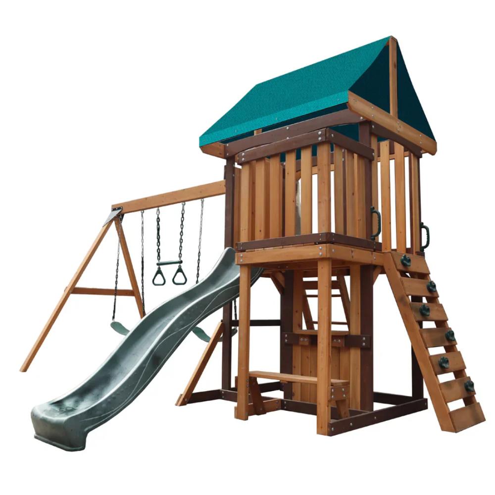 Mountpeak  Logan Swing Set  Playhouse with Balcony