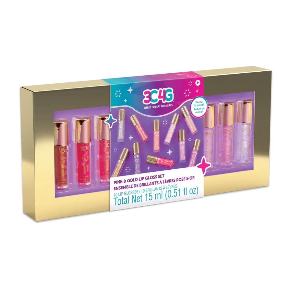 Make It Real Pink & Gold Lip Gloss Set
