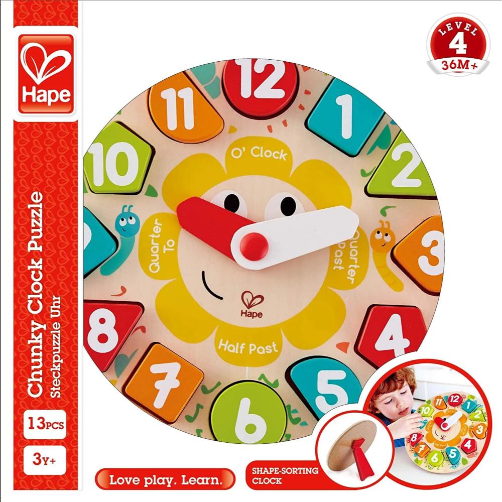 Hape Chunky Clock Wooden Puzzle