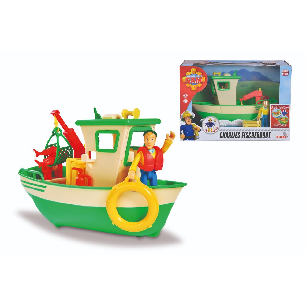 Sam Charlies Fishing Boat and Figurine