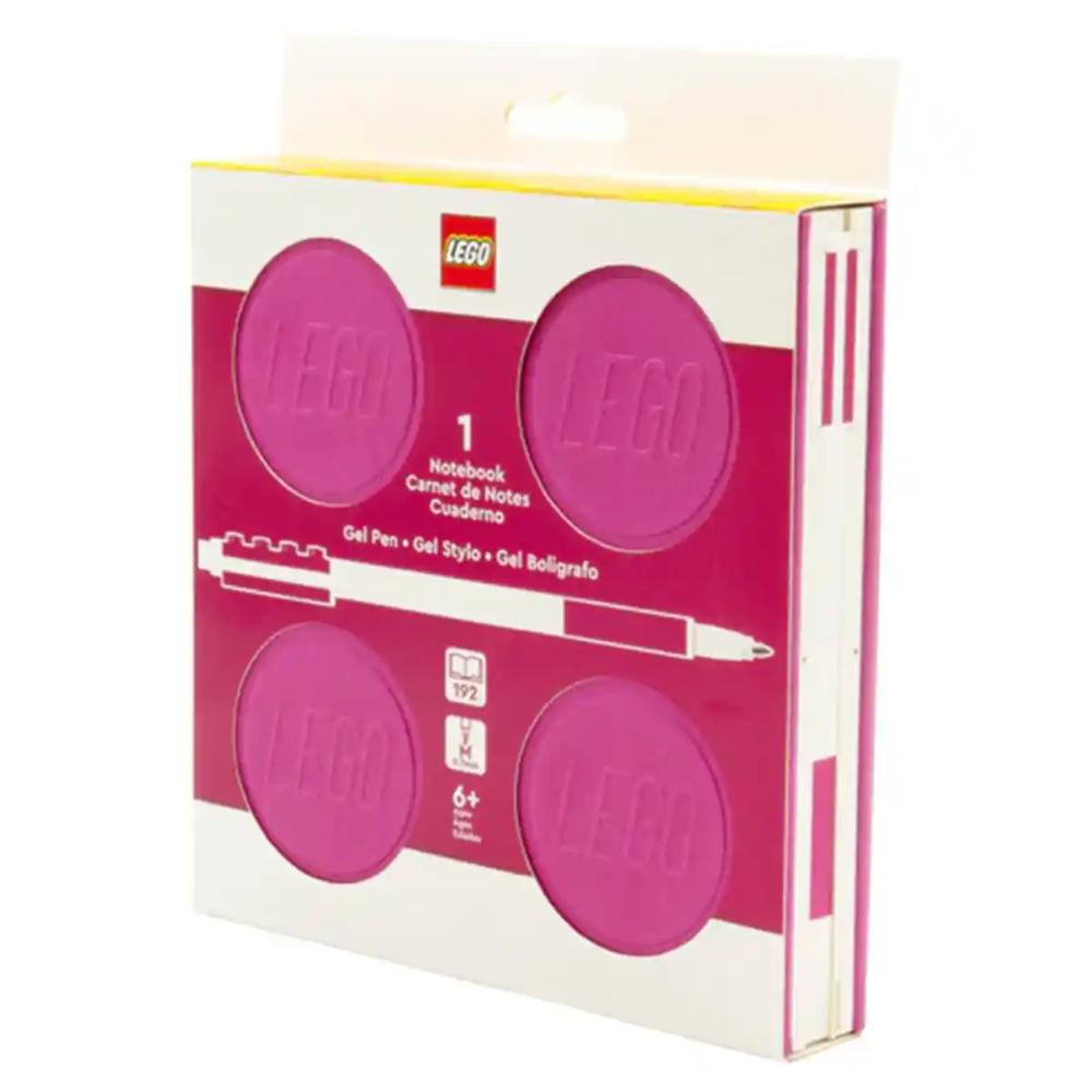 LEGO® IQ Locking Notebook with Gel Pen – Violet