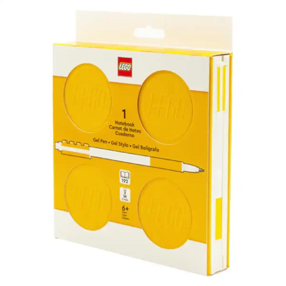 LEGO® IQ Locking Notebook with Gel Pen – Yellow
