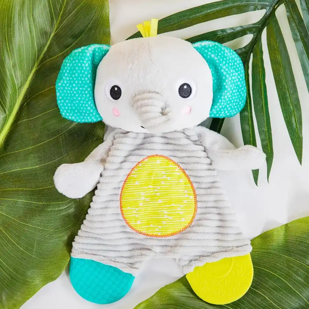 Bright Starts Snuggle Teethe Plush Peg Elephant