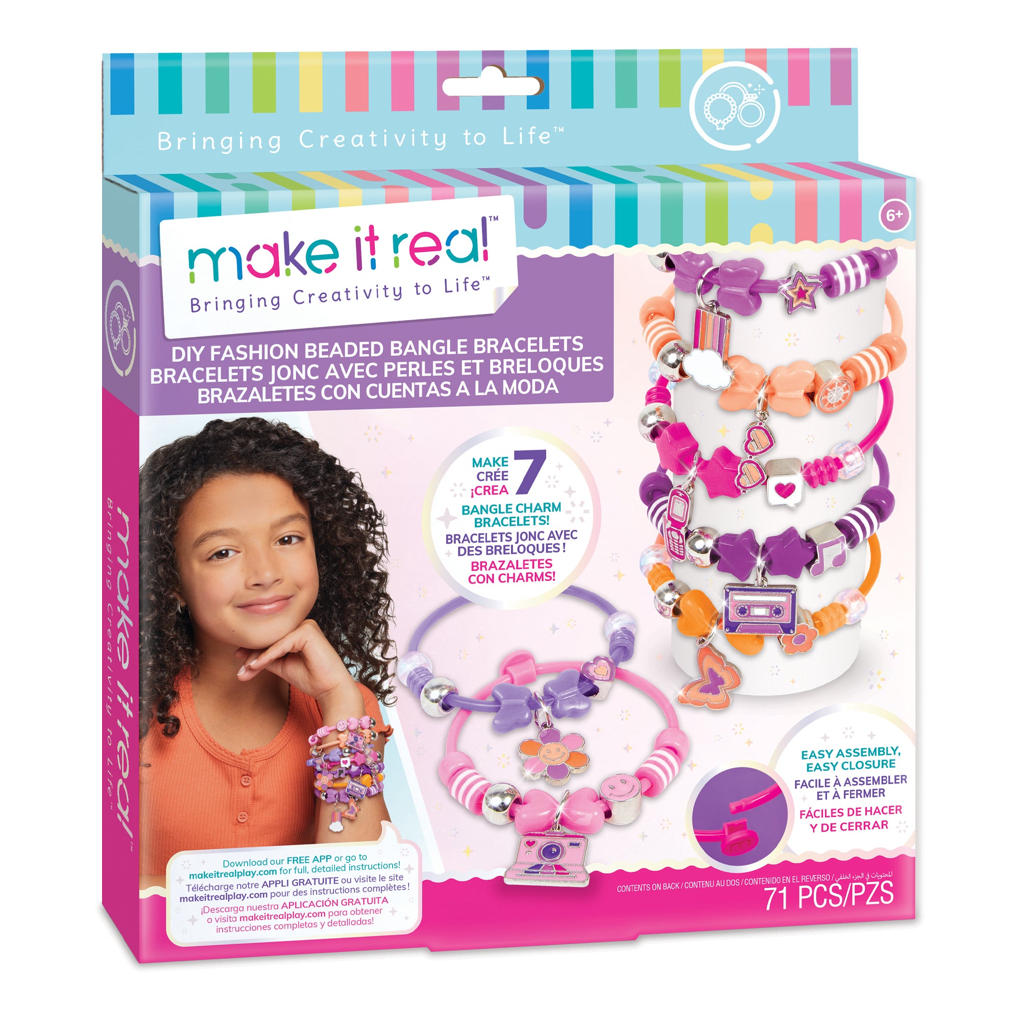 Make It Real Diy Fashion Beaded Bangle Bracelets