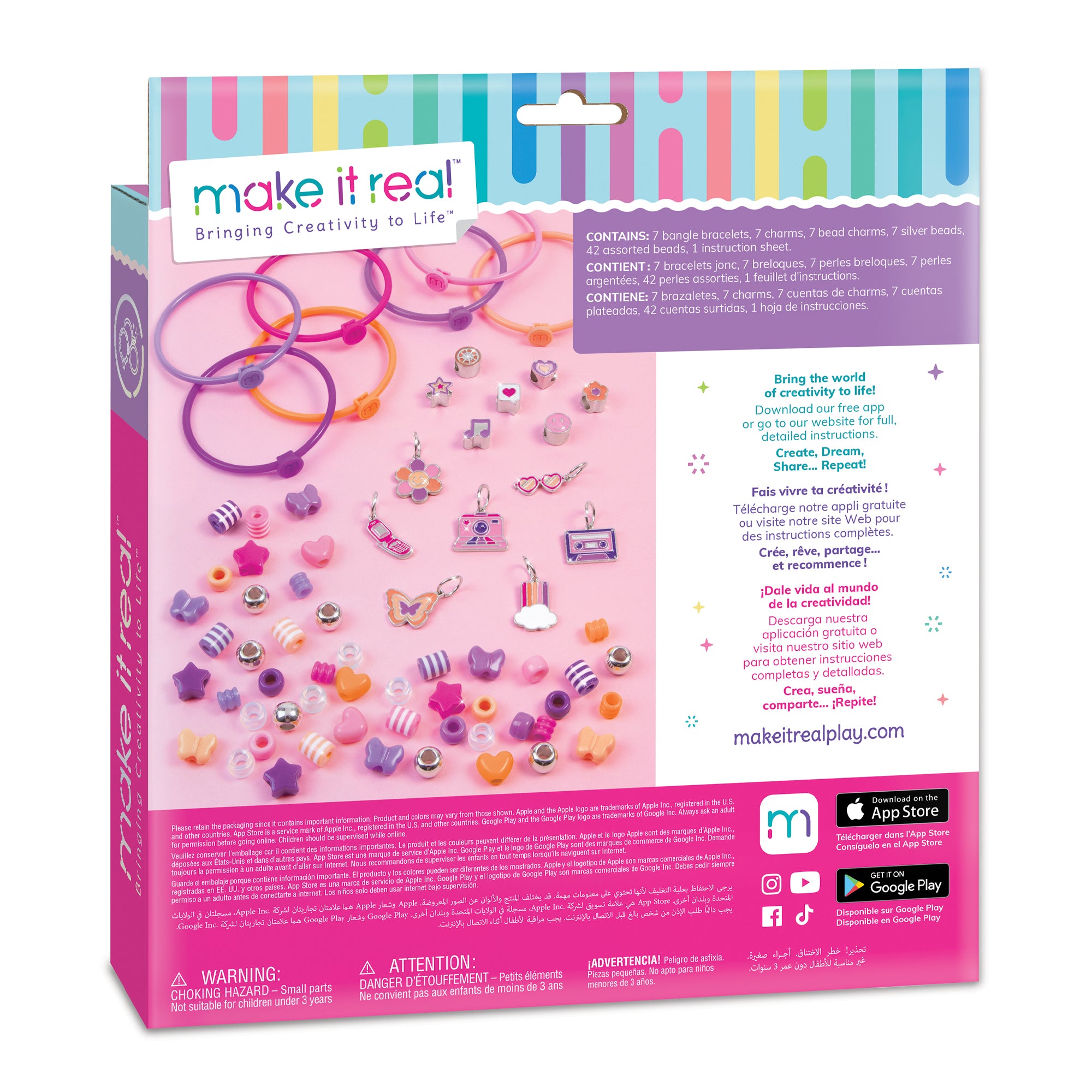 Make It Real Diy Fashion Beaded Bangle Bracelets