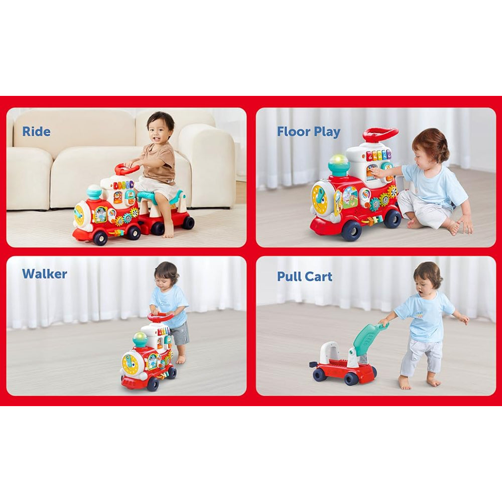 Hola 4i n 1 Push Walker & Ride-on Learning Train