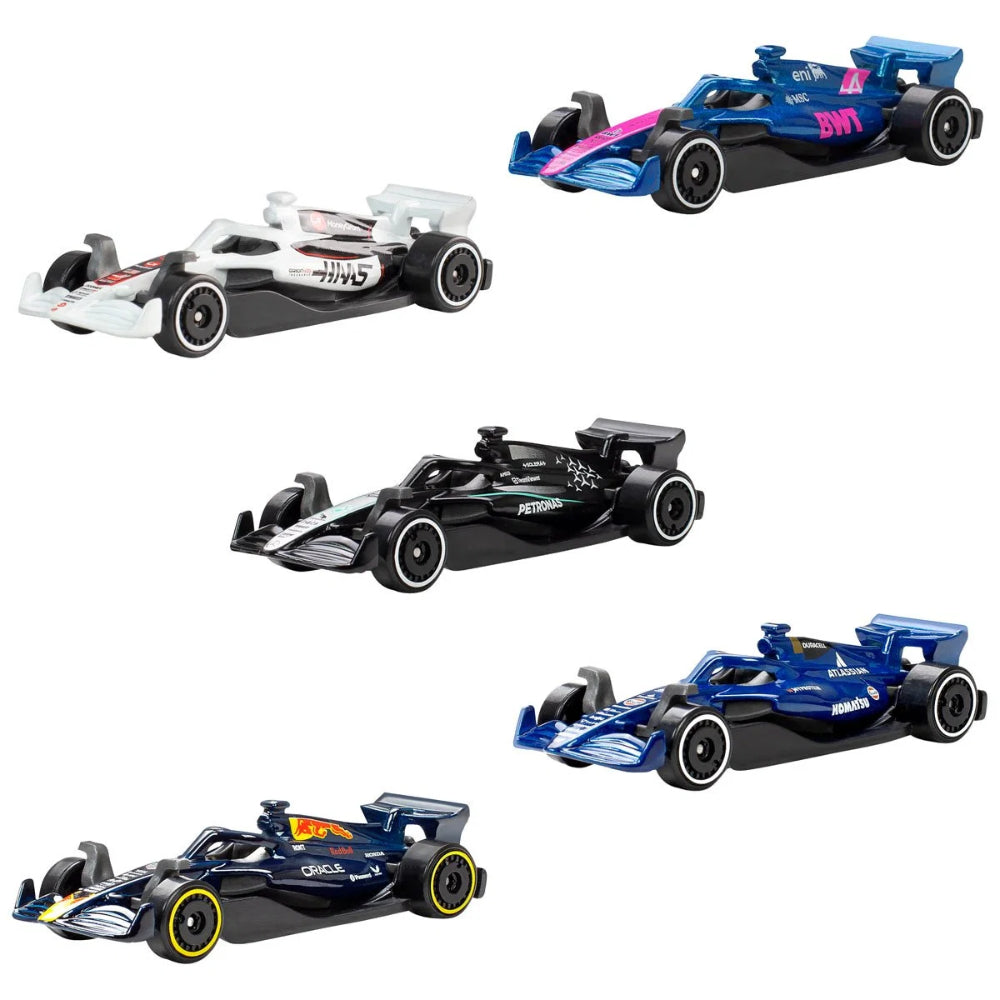 Hot Wheels Premium Race Basic Car 2025 F1 5-Pack