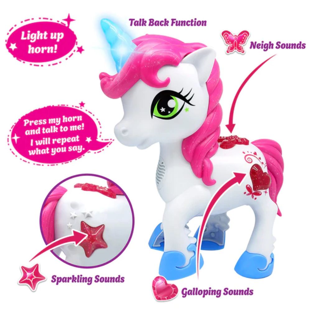 Little Unicorn Touch and Talk Interactive Toy