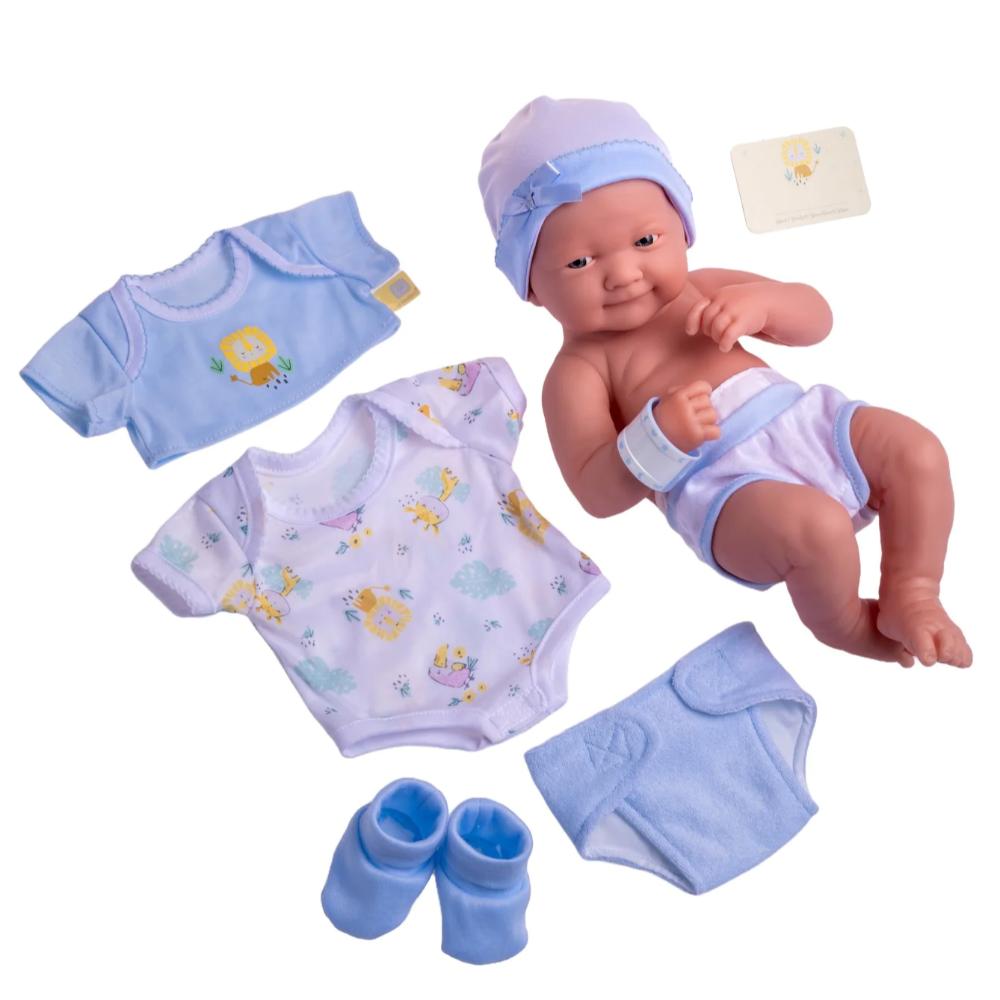 Jc Toys 14" La Newborn Gift Set (Non-Sexed) - Blue Outfit Set