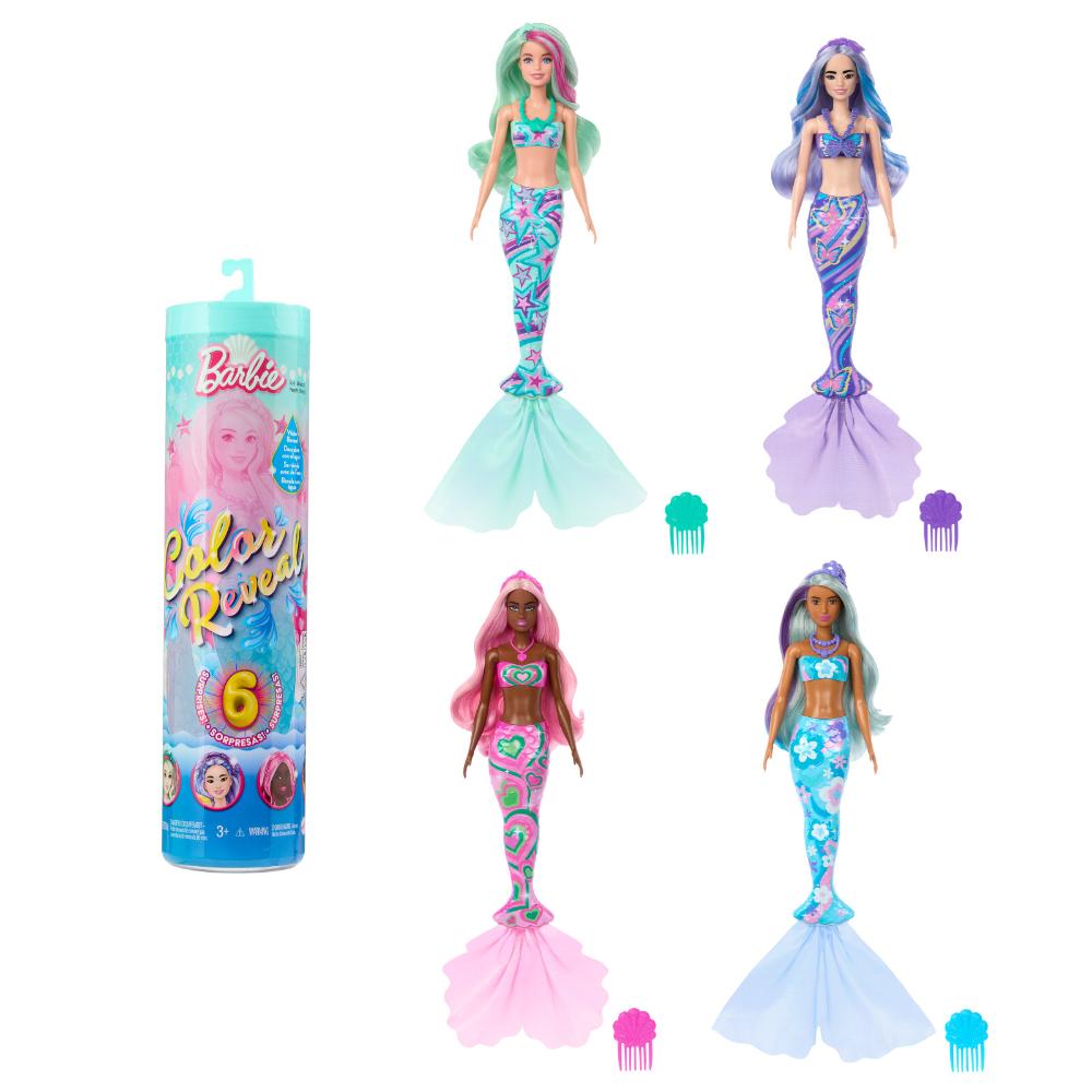 Barbie Color Reveal Mermaid Gems Series Asst