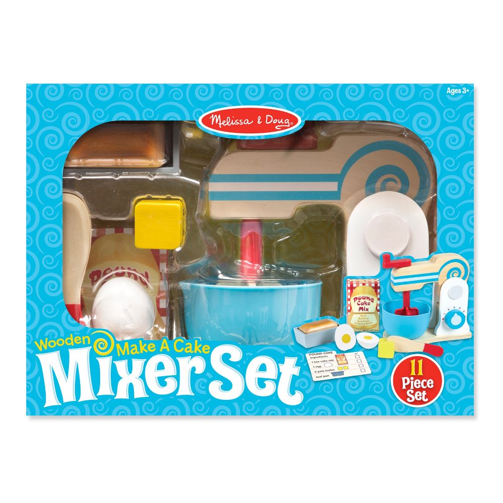 Melissa & Doug - Wooden Make-a-Cake Mixer Set