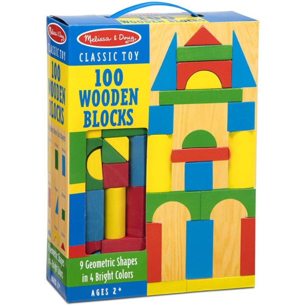 Melissa & Doug - 100 Wooden Building Blocks Set