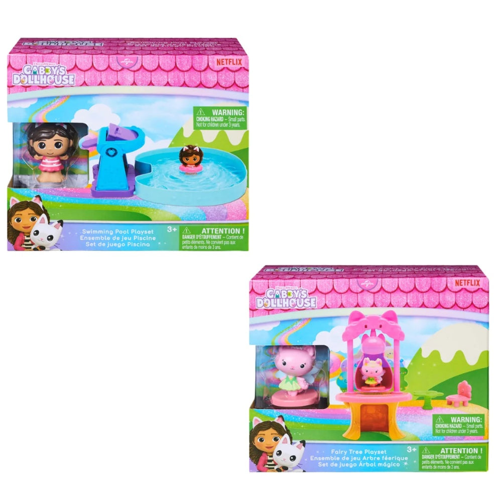 Gabbys Dollhouse Fairy Tree and Swimming Pool Playset Asst.