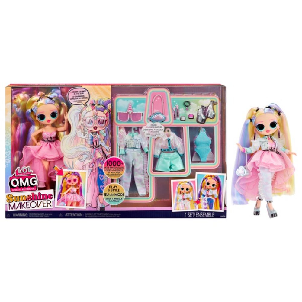 L.O.L. Surprise! OMG Sunshine Gurl Fashion Doll - Dress Up Doll Set with 20 Surprises for Girls and Kids 4+ 並行輸入品 : LOL Surprise OMG Sunshine Doll with Color Changing