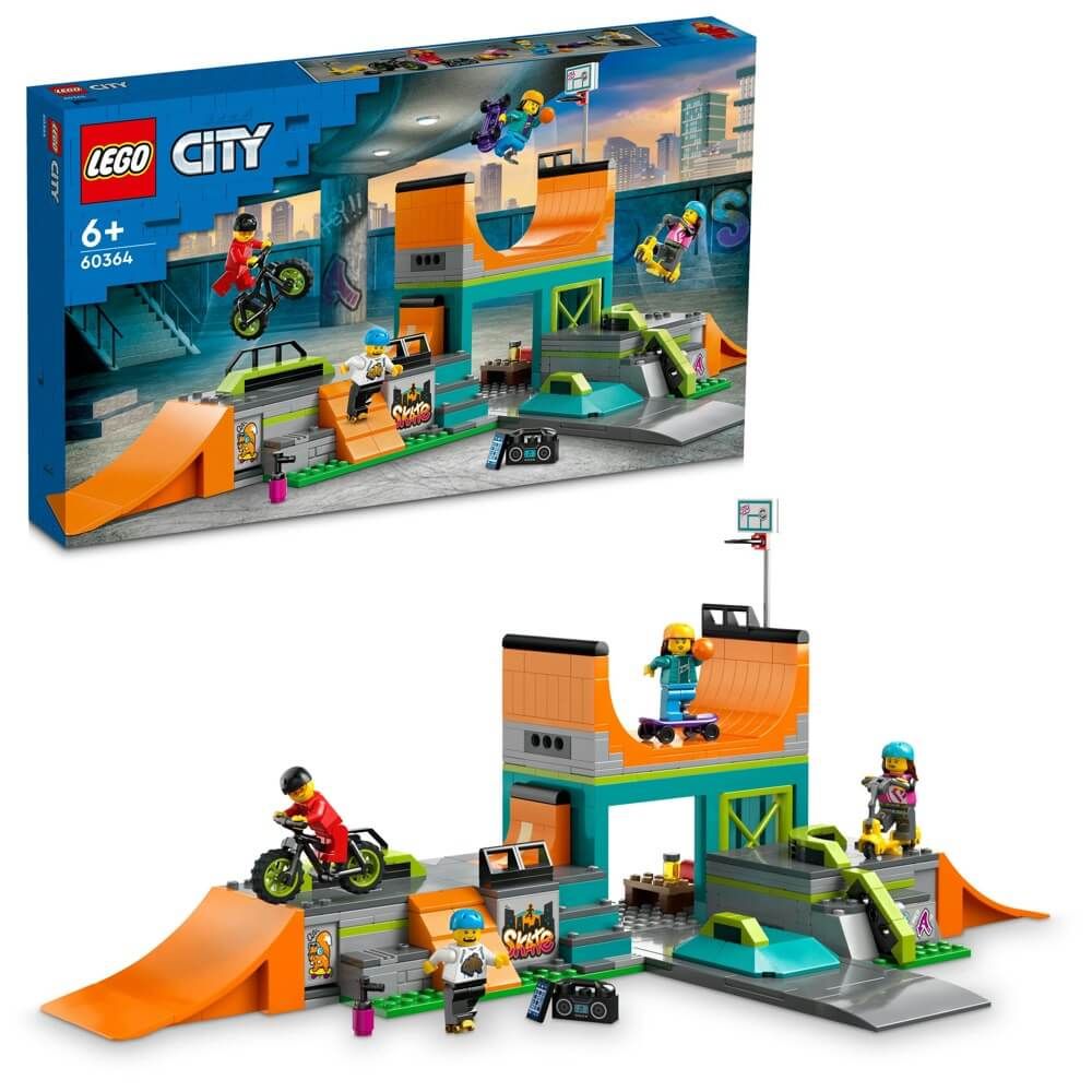 Lego City Street Skate Park 60364 Building Toy Set (454 Pieces)