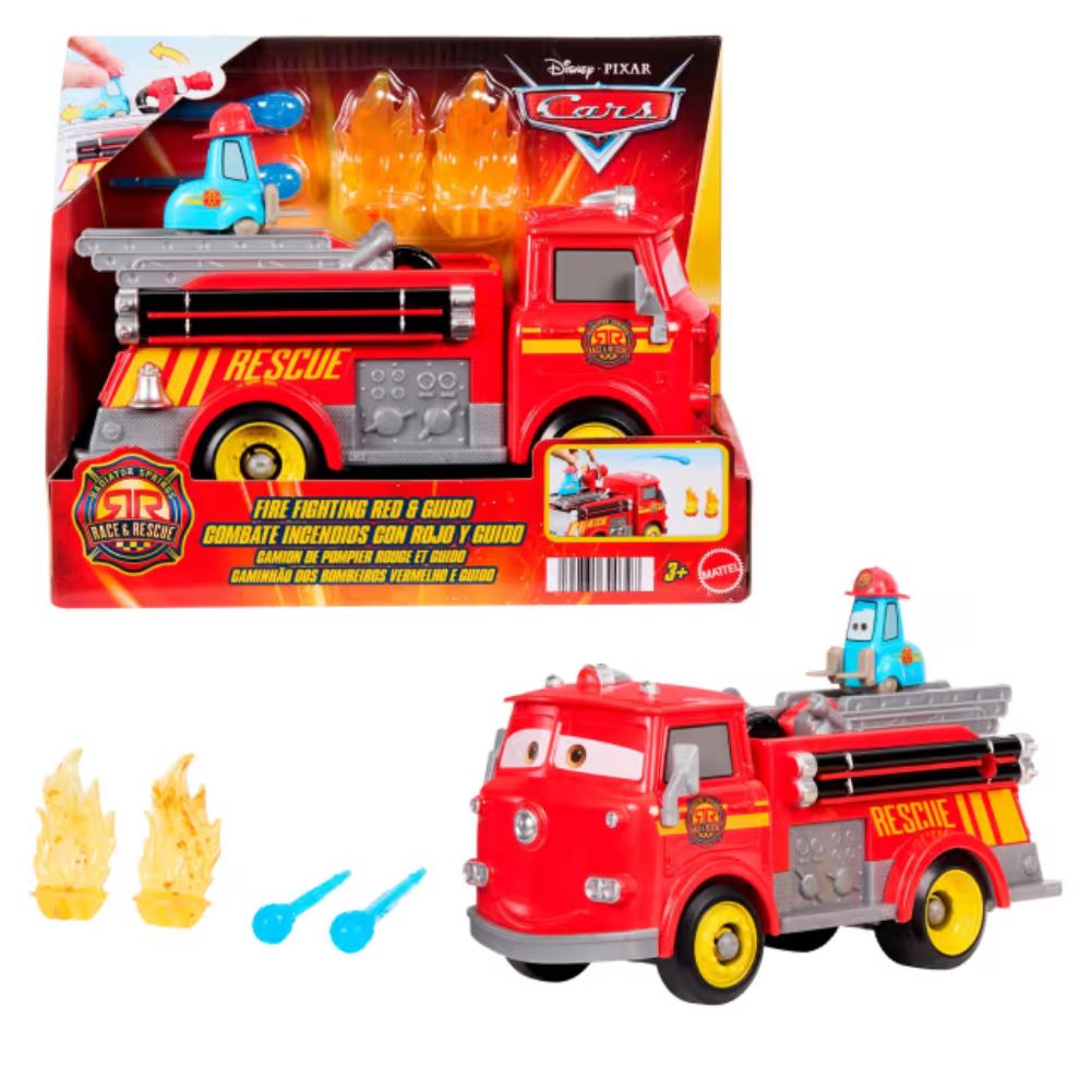 Disney Pixar Cars Radiator Springs Race & Rescue Fire Fighting Red & Guido
