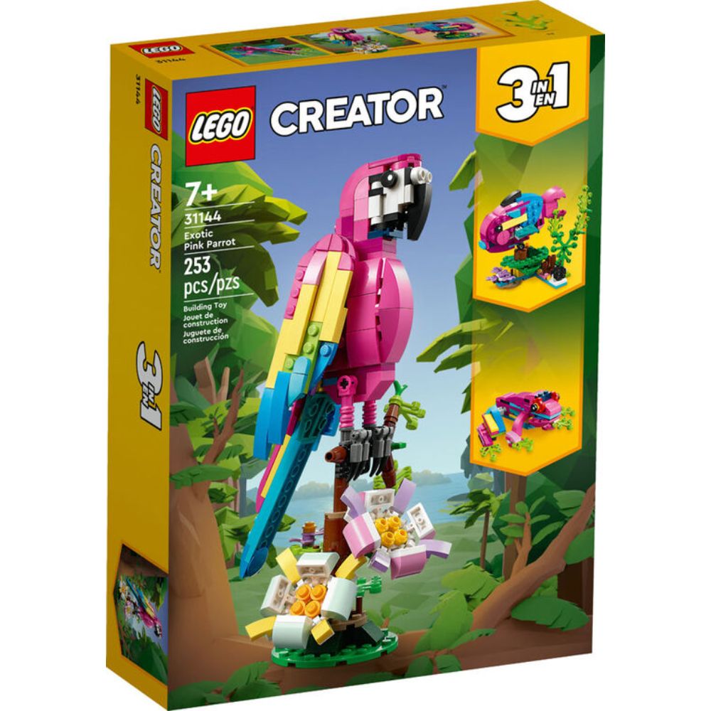 Lego Creator Exotic Pink Parrot 31144 Building Toy Set (253 Pieces)