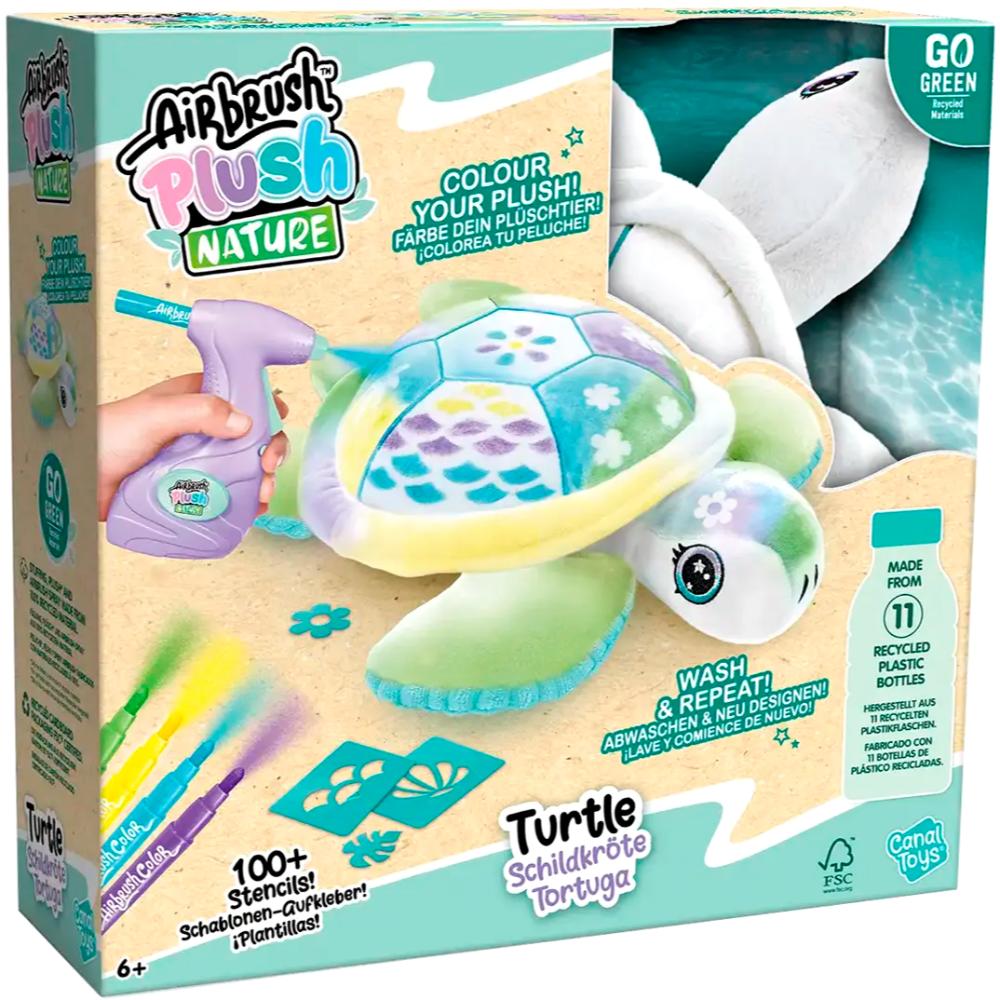 Airbrush Plush Nature  Green Turtle