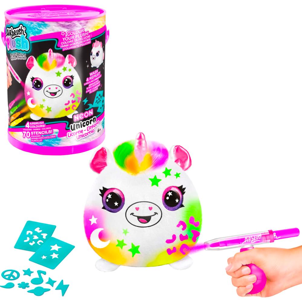 Air Brush Airbrush Plush  Neon Squish Pals Paint Can