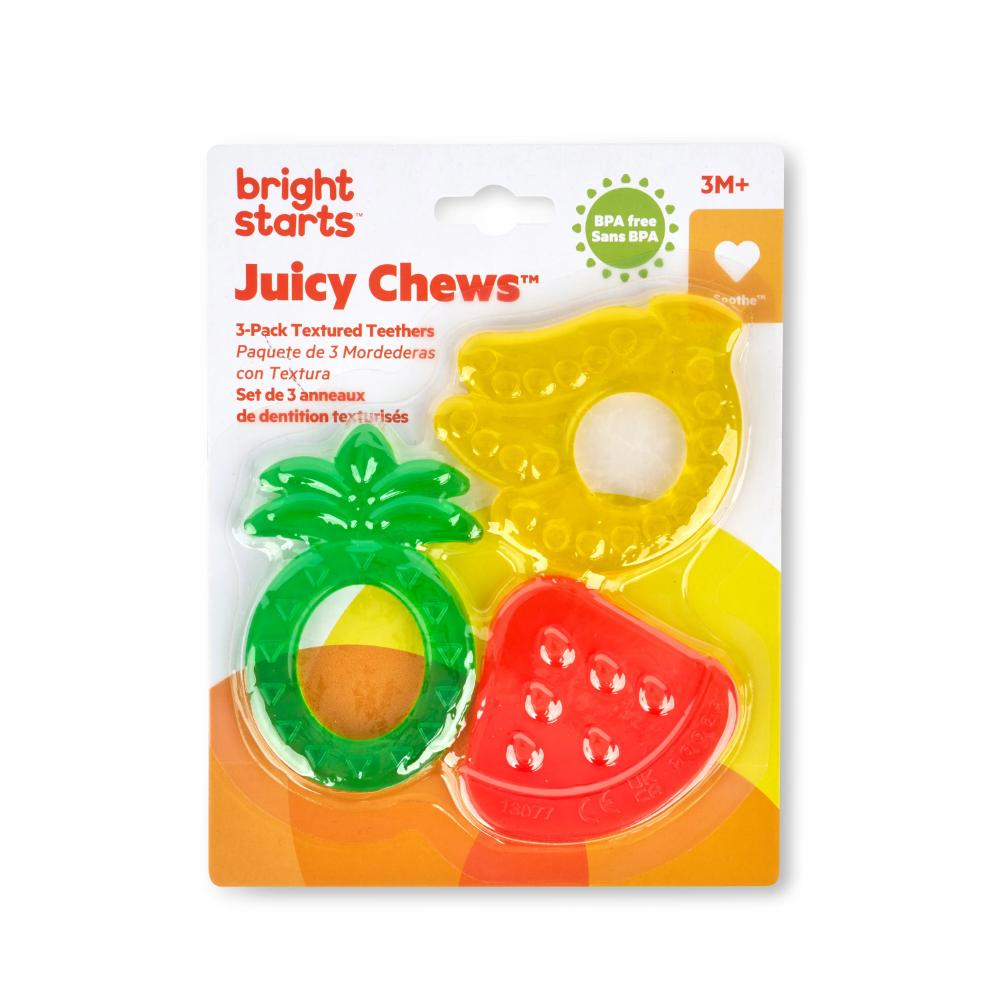 Bright Starts Juicy Chews 3Pack Textured Teethers Bright Starts Juicy Chews 3Pack Textured Teethers