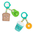 Bright Starts Perfect Pair 2IN1 Teether Toy Coffee Donut Avocado Assorted