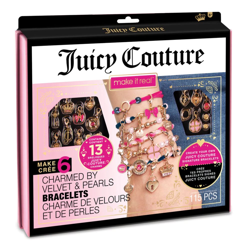 Make It Real Juicy Couture Charmed By Velvet & Pearls Bracelets