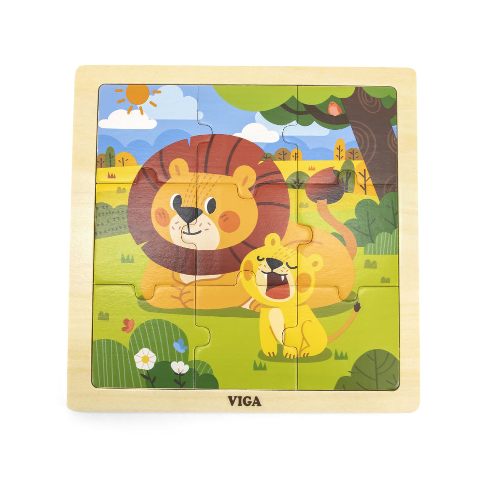 Viga Wooden 9 Piece PuzzleLion