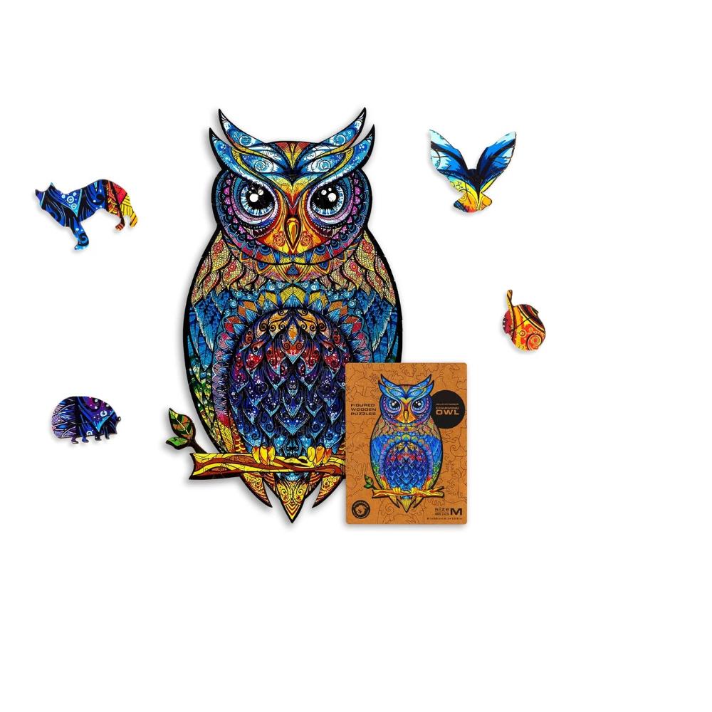 Unidragon Figured Wooden Puzzle Charming Owl Size M